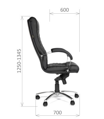Кресло компьютерное CHAIRMAN 480 Экокожа премиум черная в Муравленко - изображение 2